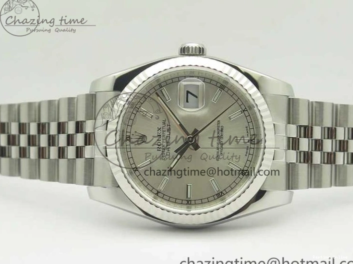 0104 DateJust 36 SS 116234 ARF 1:1 Best Edition 904L Steel Silver Dial on Jubilee Bracelet SH3135 V BestValue 3390